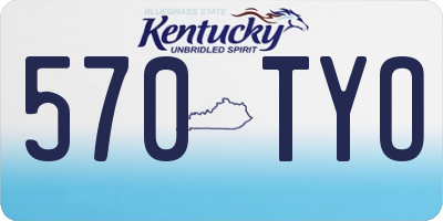 KY license plate 570TYO