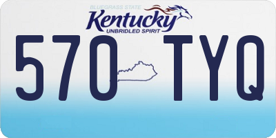 KY license plate 570TYQ