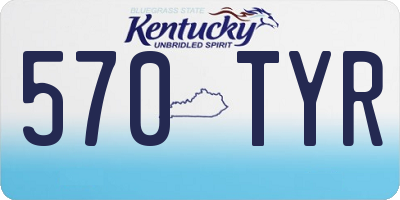 KY license plate 570TYR