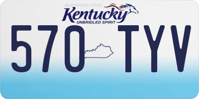 KY license plate 570TYV