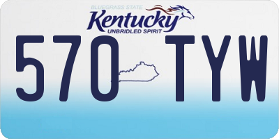 KY license plate 570TYW