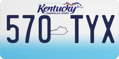 KY license plate 570TYX