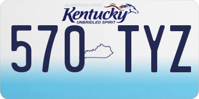 KY license plate 570TYZ