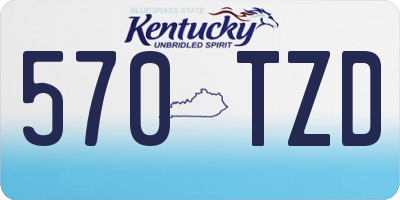 KY license plate 570TZD