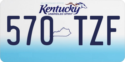 KY license plate 570TZF