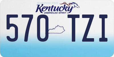 KY license plate 570TZI