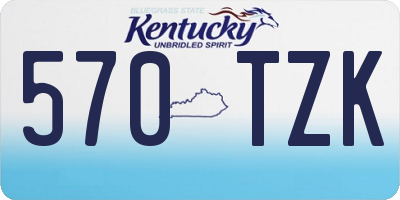 KY license plate 570TZK
