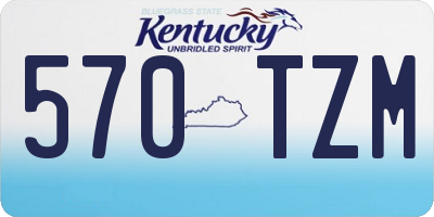 KY license plate 570TZM