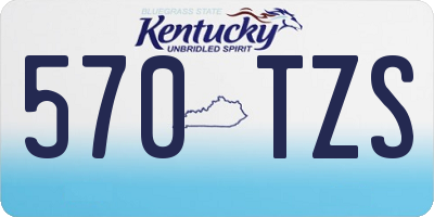 KY license plate 570TZS