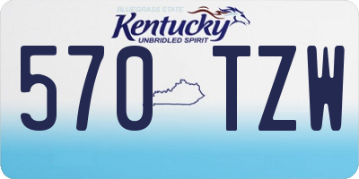 KY license plate 570TZW