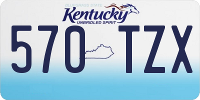 KY license plate 570TZX