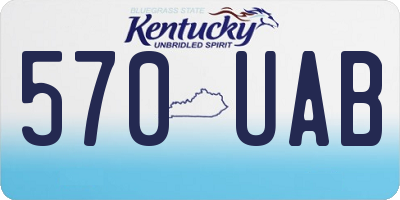 KY license plate 570UAB
