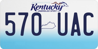KY license plate 570UAC