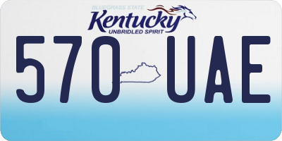 KY license plate 570UAE