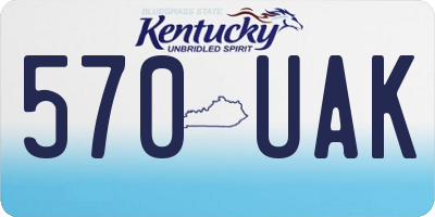 KY license plate 570UAK