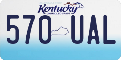 KY license plate 570UAL