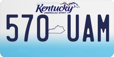 KY license plate 570UAM