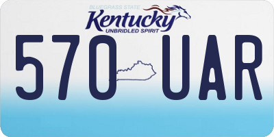KY license plate 570UAR