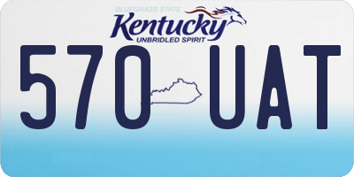 KY license plate 570UAT