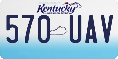 KY license plate 570UAV