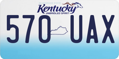 KY license plate 570UAX