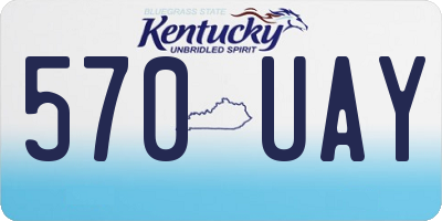 KY license plate 570UAY