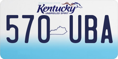 KY license plate 570UBA