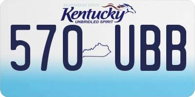 KY license plate 570UBB