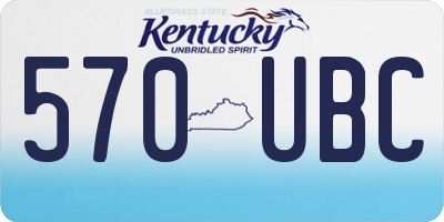 KY license plate 570UBC