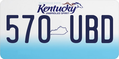 KY license plate 570UBD