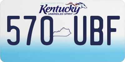 KY license plate 570UBF