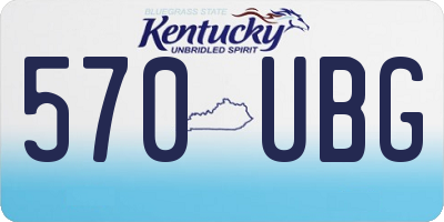 KY license plate 570UBG