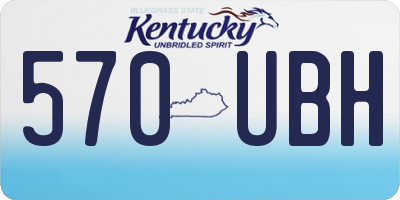 KY license plate 570UBH