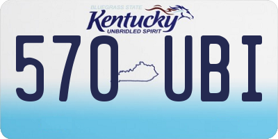 KY license plate 570UBI