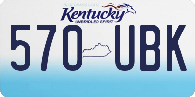 KY license plate 570UBK