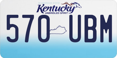 KY license plate 570UBM