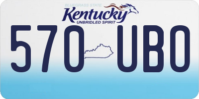 KY license plate 570UBO