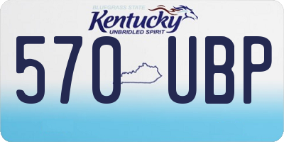 KY license plate 570UBP