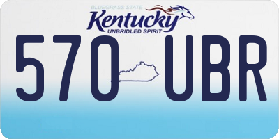 KY license plate 570UBR