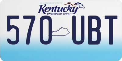 KY license plate 570UBT