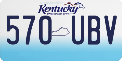 KY license plate 570UBV