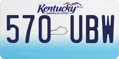 KY license plate 570UBW