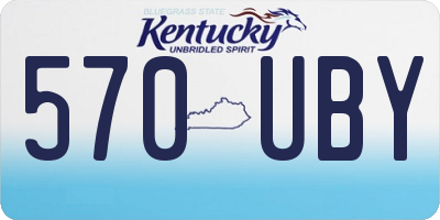 KY license plate 570UBY