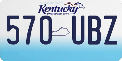 KY license plate 570UBZ