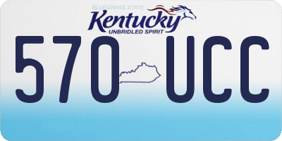 KY license plate 570UCC