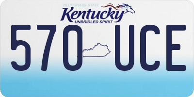 KY license plate 570UCE