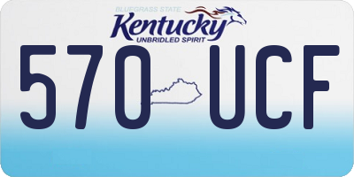 KY license plate 570UCF
