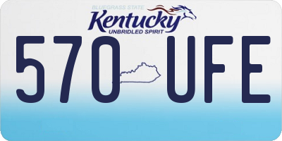KY license plate 570UFE