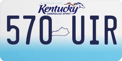 KY license plate 570UIR