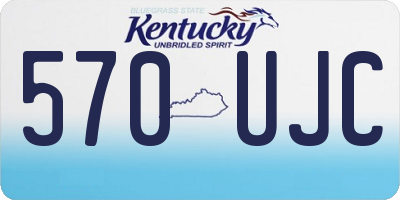 KY license plate 570UJC